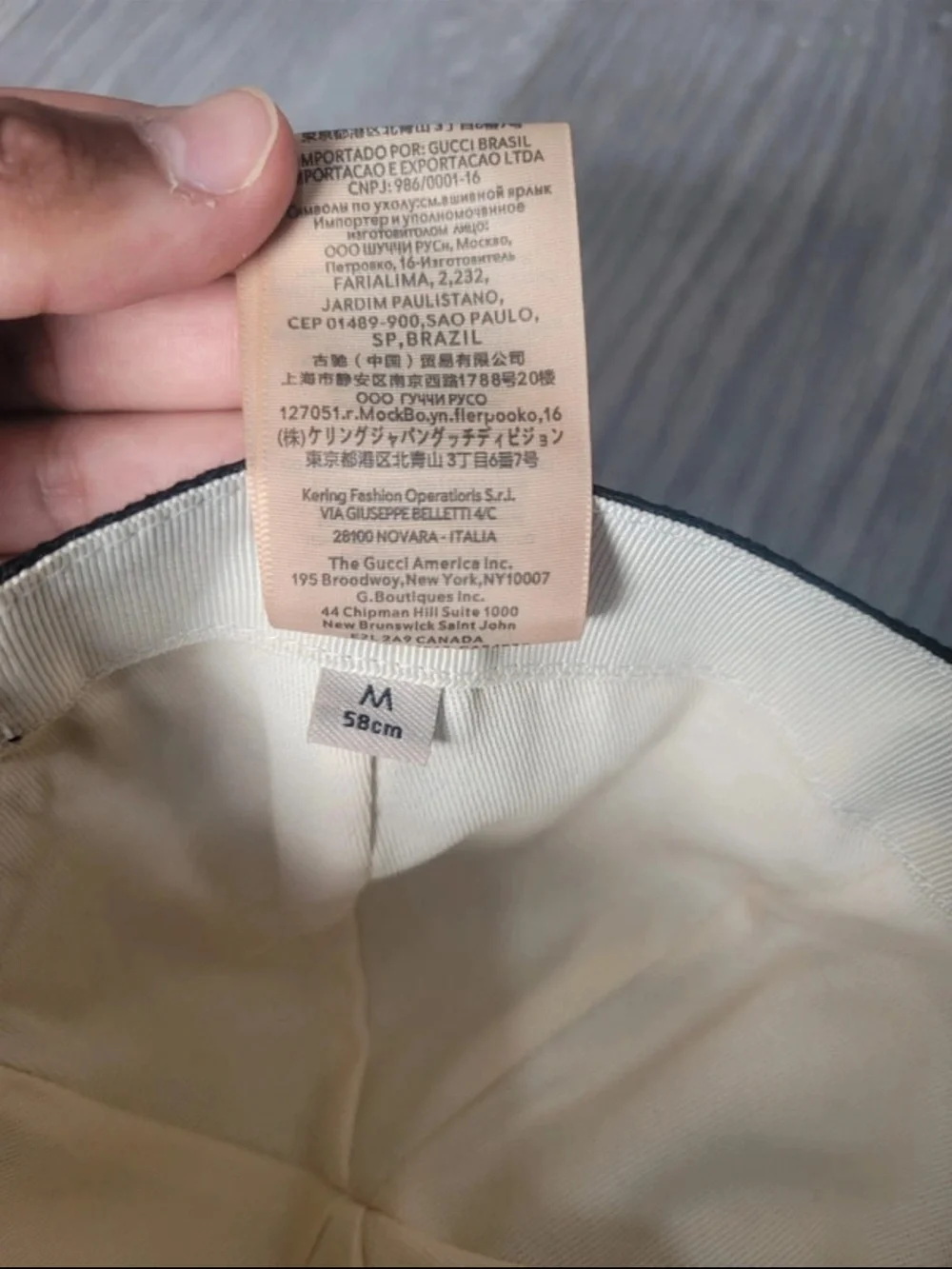 Gucci Black GG Monogram Baseball Cap